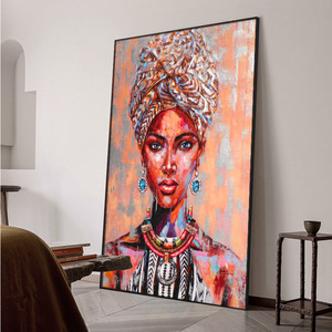 Mode Noir Fille Mur Décor <span class=keywords><strong>Graffiti</strong></span> Art Peintures Sur Toile Encadrée 16x24inch - Product Image 3
