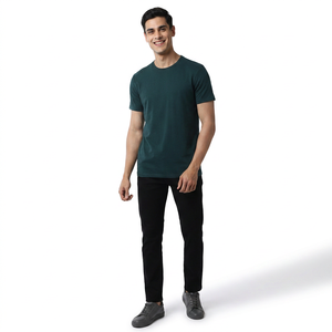 T-shirt pour homme, impression personnalisée d'images, impression de logo, t-shirt 100% coton, MOQ 2 pièces, 150 g/m², décontracté, quantité, soie, unisexe - Product Image 1