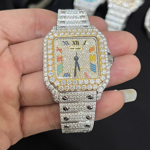 Reloj de Hombre Personalizado de Lujo Hip Hop con Moissanita Completa, Automático, Diamantes VVS, Reserva de Marcha, Buzo, de Acero Inoxidable de Alta Calidad 100 - Product Image 4