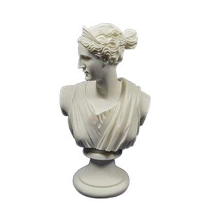 Statue d'art en albâtre de la déesse de la chasse de la Grèce antique, buste élégant - Product Image 3