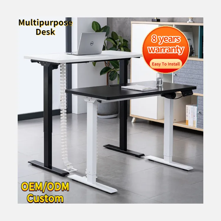 2022 Hot Sale Home Office Automatic Ergonomic Standing Table Electric Lifting Height Adjustable Stand Desk