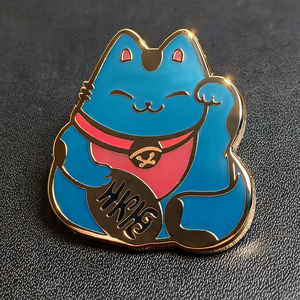 Broche en émail à la mode, motif chat, souvenir mignon, badge en métal, épingle à revers d'anime, épingle en émail dur avec impression UV - Product Image 3