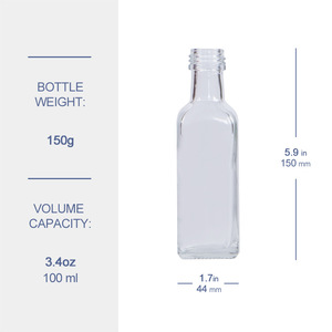 <span class=keywords><strong>Bottiglia</strong></span> di <span class=keywords><strong>Vetro</strong></span> Quadrata Vuota da 50Ml 100Ml per Spezie Mini <span class=keywords><strong>Bottiglia</strong></span> Elegante per Olio da Cucina e Olio d'Oliva con Coperchio in Metallo Vendita all'Ingrosso - Product Image 3