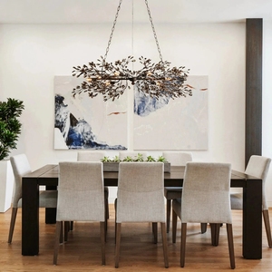 Lampadario a sospensione moderno in cristallo rosso <span class=keywords><strong>Fiore</strong></span>, personalizzabile per sala da pranzo, soggiorno e <span class=keywords><strong>villa</strong></span> - Product Image 2