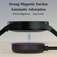 Pengisi Daya Nirkabel Magnetik 2-in-1 untuk Samsung Galaxy Watch 7/6/5/4/3/Active 1&2 Kabel Pengisian Cepat USB-C dengan Perlindungan Multi-Lapisan