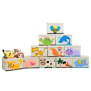 Caja de juguetes con tapa, organizador de armario, cesta de guardería para bebé, caja de juguetes, cofre de juguete y almacenamiento con asas