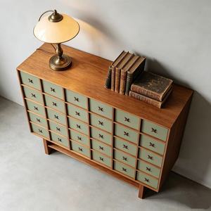 Japanese Style Wood Apothecary Cabinet With 25 Drawers Modern <b>Storage</b> <b>Sideboard</b> For Living Room Furniture - Product Image 5