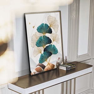 Affiche nordique <span class=keywords><strong>marbre</strong></span> abstrait <span class=keywords><strong>mur</strong></span> Art impression doré bleu feuilles oiseau cerf toile <span class=keywords><strong>peinture</strong></span> pour la décoration intérieure - Product Image 4