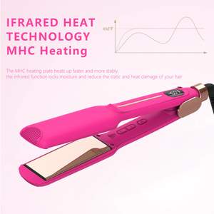 Chuyên nghiệp chất lượng cao hồng ngoại tấm Titan tóc ép tóc với Ionic rộng phẳng Irons cho Keratin sử dụng - Product Image 2