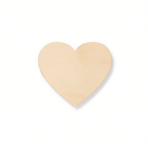 Base in Legno a Forma di Cuore ILAN 14cm Spessore 0,25cm per Decorazioni Fai-da-Te - Product Image 2