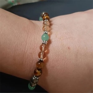Natural Stone <b>Beaded</b> <b>Bracelet</b> Citrine Green Aventurine 6mm Women's Bohemia Everyday Wear - Product Image 3
