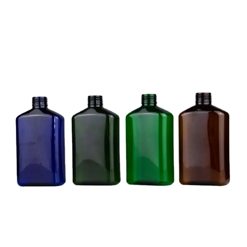 Bottiglie di plastica per animali domestici rettangolari da 250ml e 8 once spremere bottiglie di plastica per crema Gel per lozione per Shampoo