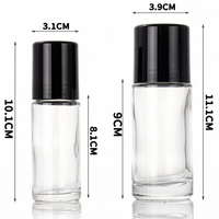Vente en gros de flacons à bille cylindriques pour huiles essentielles de 3 ml, 5 ml, 10 ml, 15 ml, 30 ml, 50 ml, flacons roll-on vides avec emballage
