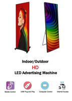 Écran d'affichage numérique pliable portable intelligent pour publicité murale intérieure et extérieure, support de panneau LED