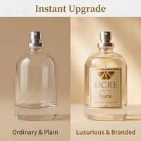 Étiquettes autocollantes en papier texturé gaufré or mat 3D de luxe personnalisées pour parfums avec logo en relief