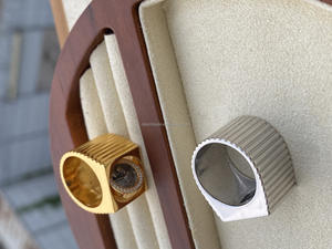 925 Sterling <b>Silver</b> 18K Gold Plated Trendy New Design <b>Chunky</b> Pave Luxury Lion Coins <b>Rings</b> Spinning Engagement Wedding <b>Ring</b> - Product Image 3