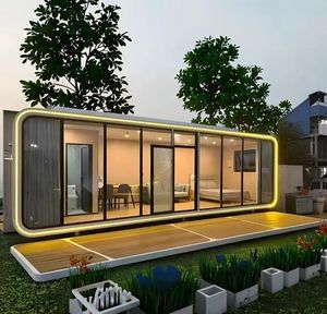 Cabine capsule autonome avec drainage complet, abri de vacances en bord de lac pour le week-end - Product Image 1