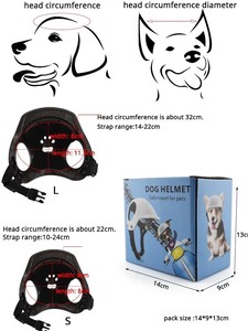 Haustier Schutzhelm mit Ohr löchern für Hunde Katzen Haustiere Schutz hüte Großhandel - Product Image 3