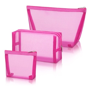 Biểu Tượng Tùy Chỉnh Bán Buôn Có Thể Tháo Rời Mini Du Lịch Dây Kéo Nylon Lưới Vẻ Đẹp Vệ Sinh Cá Nhân Trang Điểm Bàn Chải Mỹ Phẩm Túi - Product Image 1