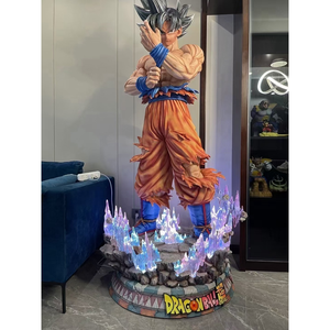 Statue <span class=keywords><strong>Son</strong></span> <span class=keywords><strong>Goku</strong></span> <span class=keywords><strong>Ultra</strong></span> <span class=keywords><strong>Instinct</strong></span> à l'échelle 1:1, sculpture en résine Dragon <span class=keywords><strong>Super</strong></span> Anime, base lumineuse LED, figurine grandeur nature pour exposition - Product Image 4