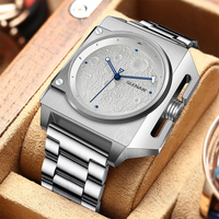 2024 Meilleure vente montre personnalisée de luxe en acier inoxydable 316L japon mouvement à Quartz chronographe lune phasé 3ATM résistant à l'eau