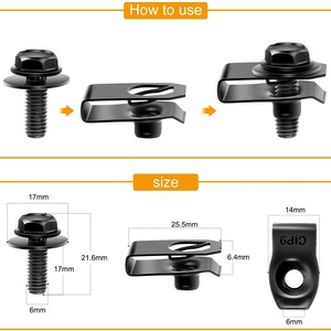 Winning Journey Plastic Car Fastener <b>Clips</b> 35pcs For Ford Gm Vehicles Automotive <b>Trim</b> Retainer Insert Size 8mm 13mm - Product Image 2