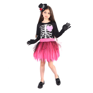 Costume de Sorcière d'Halloween Tendance et Populaire pour Enfants Filles, Décoration de Fête, Polyester, Couleur Personnalisée, MOQ 50 Pièces - Product Image 4