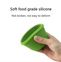 Gobelet à collation en silicone pour tout-petits avec couvercle à trou pour paille, sans BPA, anti-fuite, et boîte alimentaire