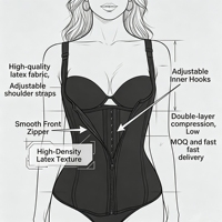 Corset amincissant et gainant en Spandex/Nylon/Latex avec logo, écologique et respirant, pour le post-partum