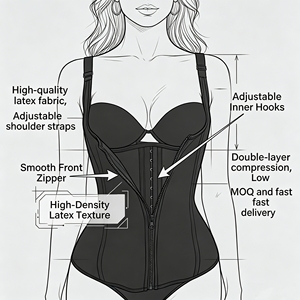 Corsetto Modellante a Vita Alta in Spandex/Nylon/Latex con Logo, Eco-Friendly, Traspirante, per il Post-Parto - Product Image 3