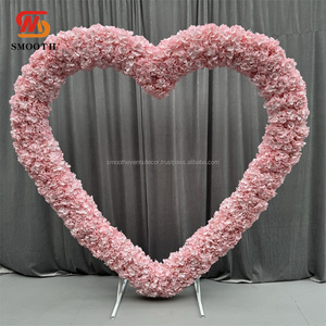 SMOOTH Explosive Models Pure <b>Hydrangeas</b> Handmade Flower Arch <b>Artificial</b> Heart Arch Backdrop for Event Decoration - Product Image 1