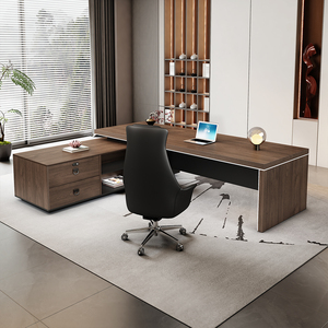 Wholesale Modern L-Shaped <b>Wooden</b> Modular Panel Style CEO Director <b>Desk</b> <b>Office</b> Furniture - Product Image 2
