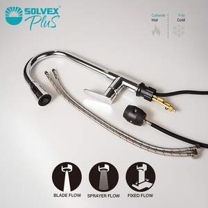 <span class=keywords><strong>Robinet</strong></span> de cuisine contemporain en laiton SOLVEX Grifo Cocina, mitigeur chaud/froid avec cartouche céramique et douchette extractible, idéal pour hôtels et centres commerciaux - Product Image 3