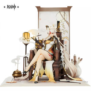 Genshined Impact <span class=keywords><strong>Ningguang</strong></span> Feuille d'or et de jade nacré Ver. Figurine d'Action de Jeu d'Anime Modèle de Poupée Jouet à Collectionner - Product Image 1