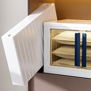 Contenedores de almacenamiento apilables de 4 niveles, cajas organizadoras con tapas, contenedores de almacenamiento de plástico, contenedores organizadores para almacenamiento - Product Image 3