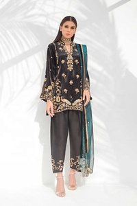 New Stylish Party-wear Kurta & <b>Pant</b> Dress with Stylish-applique work for Party/ Wedding =2021 - Product Image 2