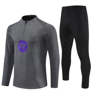 Conjunto de Entrenamiento de Manga Corta Otoño Invierno 25/26, Camiseta del Barcelona, Transpirable, de Secado Rápido, Ropa de Fútbol para Competición de Clubes Europeos - Product Image 1