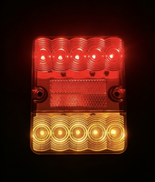 10 LED Truck Tail Light Amber Red Rear Lamp Trailer Lorry Rear Stop Turn Signal Light for Heavy Duty Truck