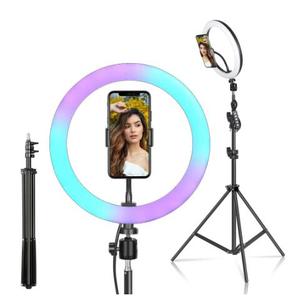 <span class=keywords><strong>2021</strong></span> nouveau 16 couleurs changement photographie en direct rvb anneau éclairage 10 pouces/26cm 12 pouces/30cm maquillage LED anneau lumière rvb - Product Image 1
