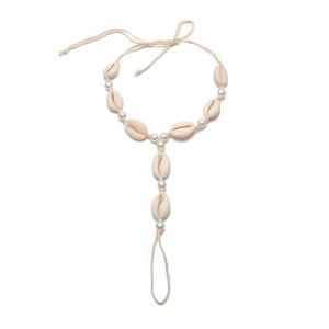 Tobillera de perlas para mujer, hecha a mano, adorno para pies de playa, tobillera tejida para estilo veraniego - Product Image 5