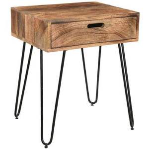 Petite étagère de rangement pour table de chevet moderne Pieds en bois massif Armoire carrée haute écologique pour chambre à coucher, salon, hôtel - Product Image 1