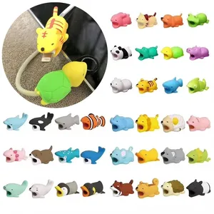 Kawaii Cartoon Tierform USB-Kabel Ladeans chluss schutz Tragbare Puppe Spielzeug kabel Schutzhülle Geschenk