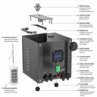 Feux d'artifice à étincelles froides sans fil étanches 700W avec télécommande pour mariage, DJ, fête, scène