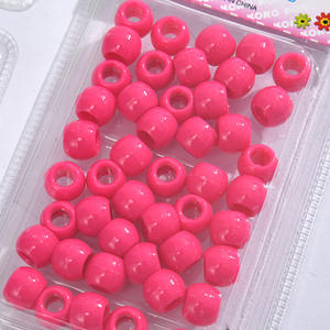 Cuentas transparentes de resina trenzada sucia, joyería decorativa, Anillo para el pelo sucio, traje DIY hecho a mano, accesorios para el cabello con agujero grande para mujeres y niños - Product Image 5