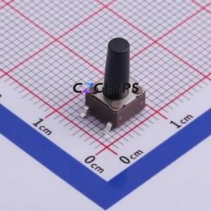 DTSMG-66K-V Tactile Switch SMD-4P,6x6mm Switch Single Pole Single Throw Round Button Vertical Mount 6mm - Product Image 1