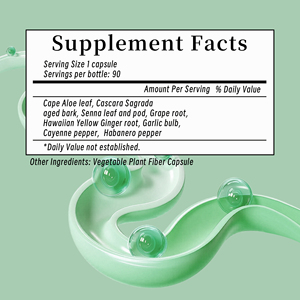 Cápsulas de Limpieza Intestinal OEM/ODM, Suplemento Dietético que Promueve el Tránsito Intestinal Regular con Polvo de Hoja de Aloe Vera - Product Image 2
