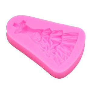 Molde de Silicona 3D con Forma Irregular <span class=keywords><strong>para</strong></span> Decoración de Pasteles y Fondant, Diseño de Falda Plisada <span class=keywords><strong>para</strong></span> Vestido de Noche - Product Image 3
