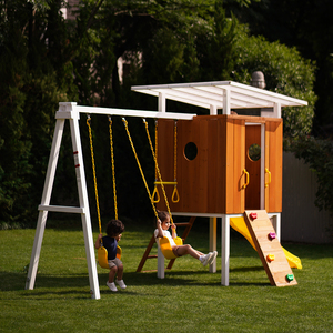 Ensembles de terrains de jeux pour enfants <span class=keywords><strong>en</strong></span> vente Cadre d'<span class=keywords><strong>escalade</strong></span> <span class=keywords><strong>en</strong></span> bois avec accessoires <span class=keywords><strong>en</strong></span> plastique - Product Image 1