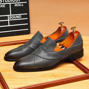 Zapatos formales de hombre de alta gama, cómodos, con cordones, suela antideslizante y diseño con inserciones, para bodas y fiestas. - Product Image 4
