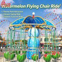 Manège de chaises volantes miniatures rotatives à 16 places pour enfants, pour parcs d'attractions et fêtes foraines